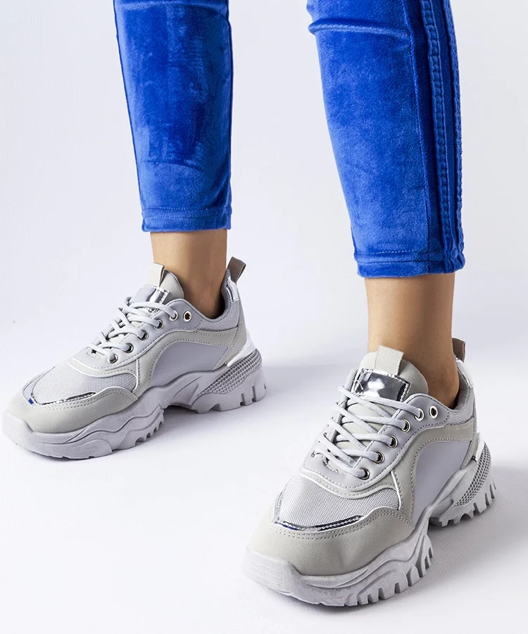 Szare sneakersy ze srebrnym akcentem Lodgeville