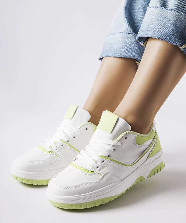 Biało-zielone sneakersy Barrette
