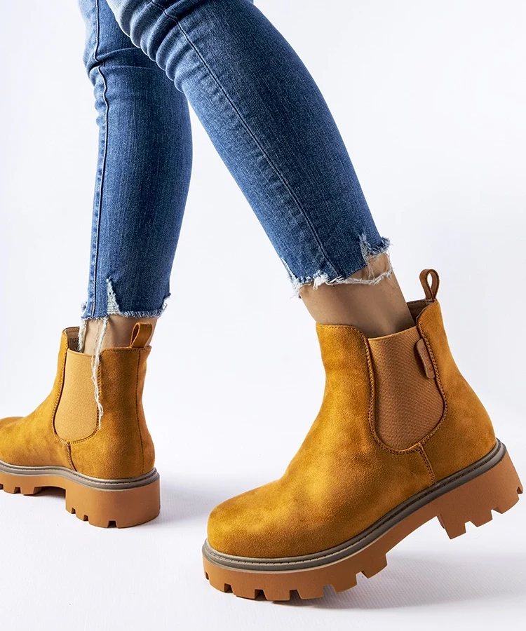 Brązowe botki ocieplane Big Star MM274374