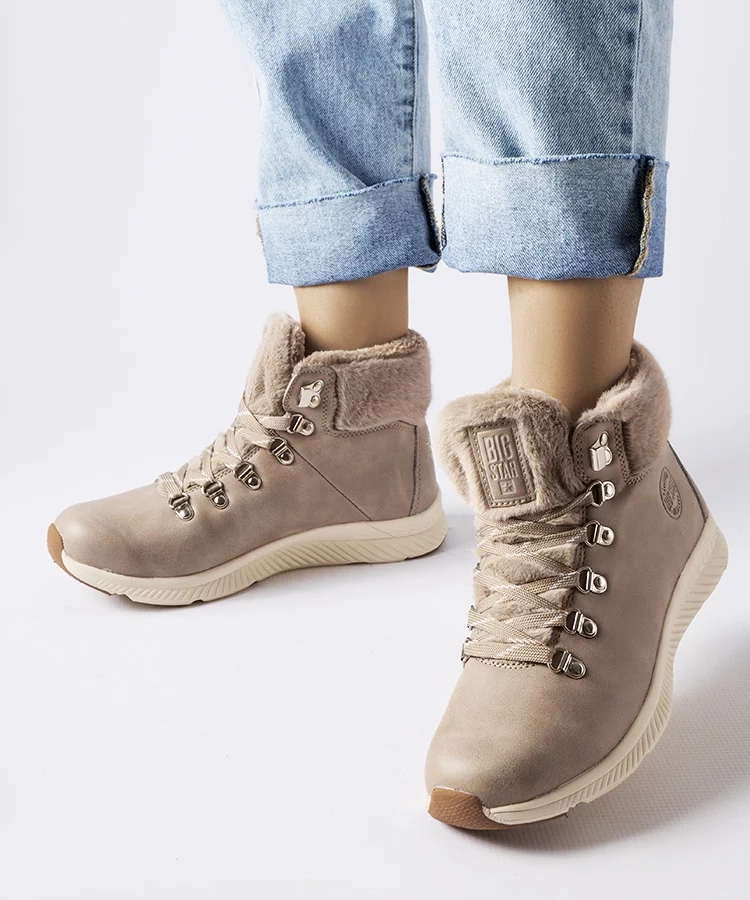 Beżowe trapery ocieplane Big Star MM274487