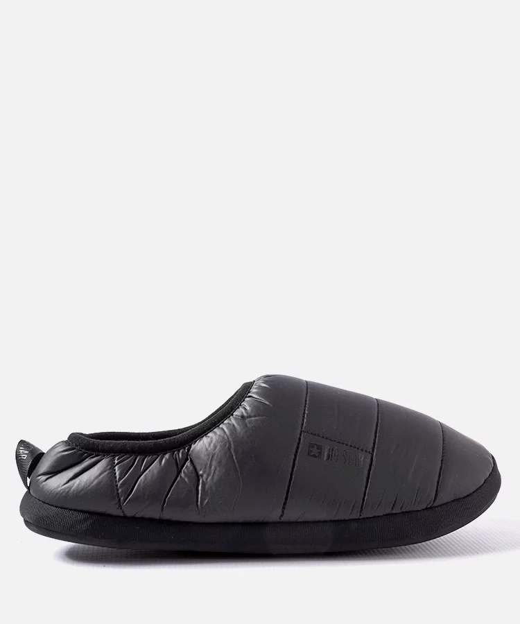 Czarne ocieplane kapcie męskie KK174363 906