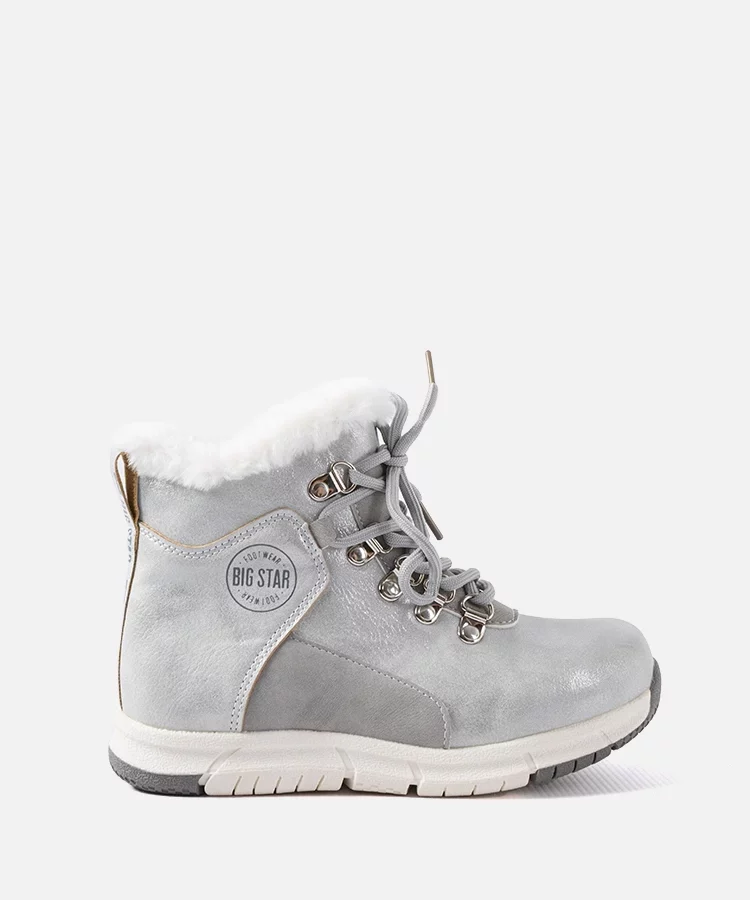 Szare ciepłe buty dziecięce Big Star KK374178