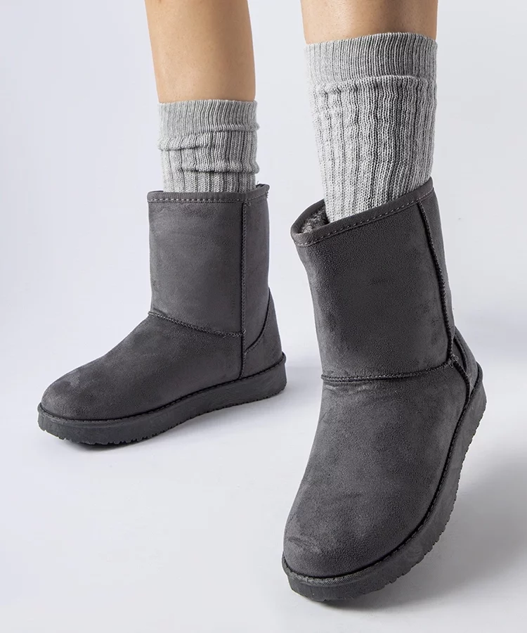 Szare ocieplane klasyczne śniegowce Libero