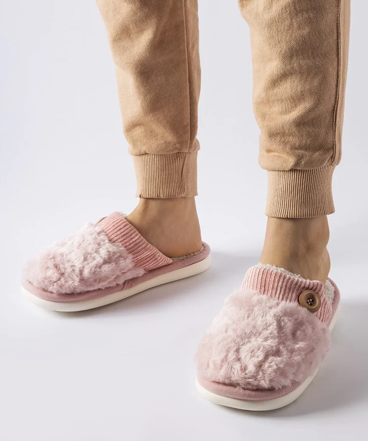 Różowe ocieplane kapcie Lakeland