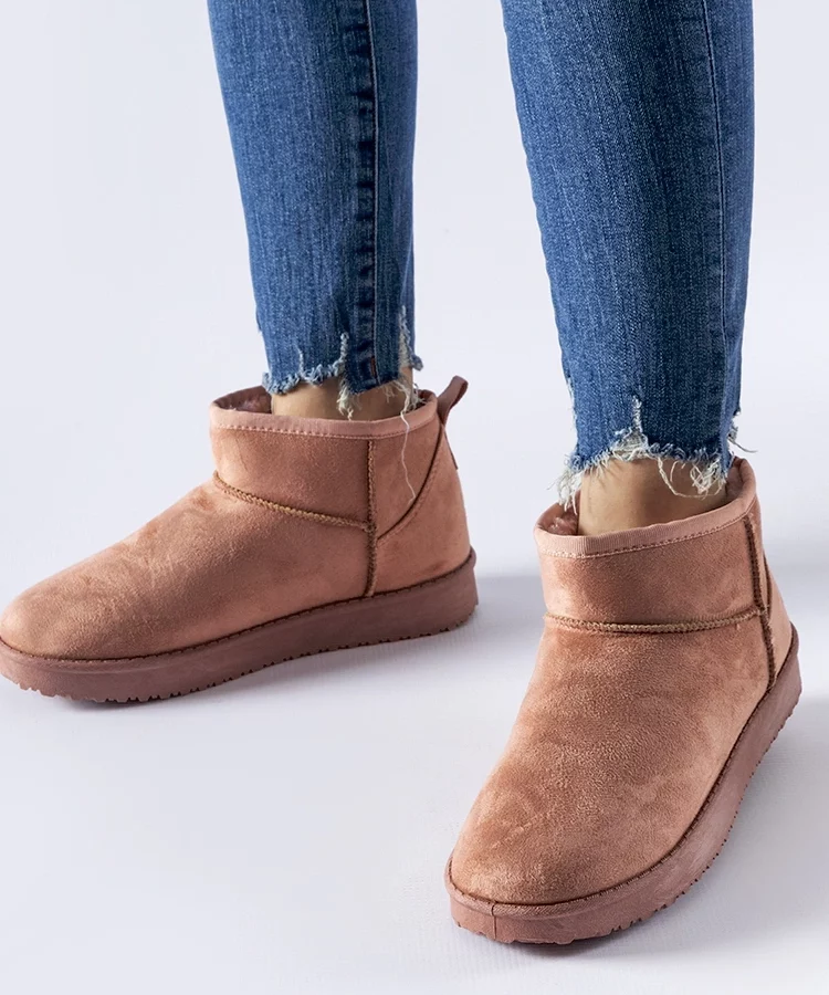 Różowe ocieplane krótkie śniegowce Guglielma