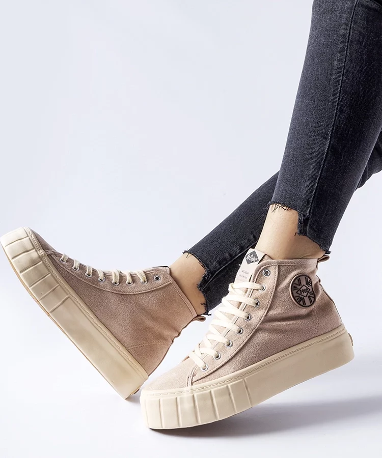 Beżowe trampki Lee Cooper LCJ-22-31-1434L