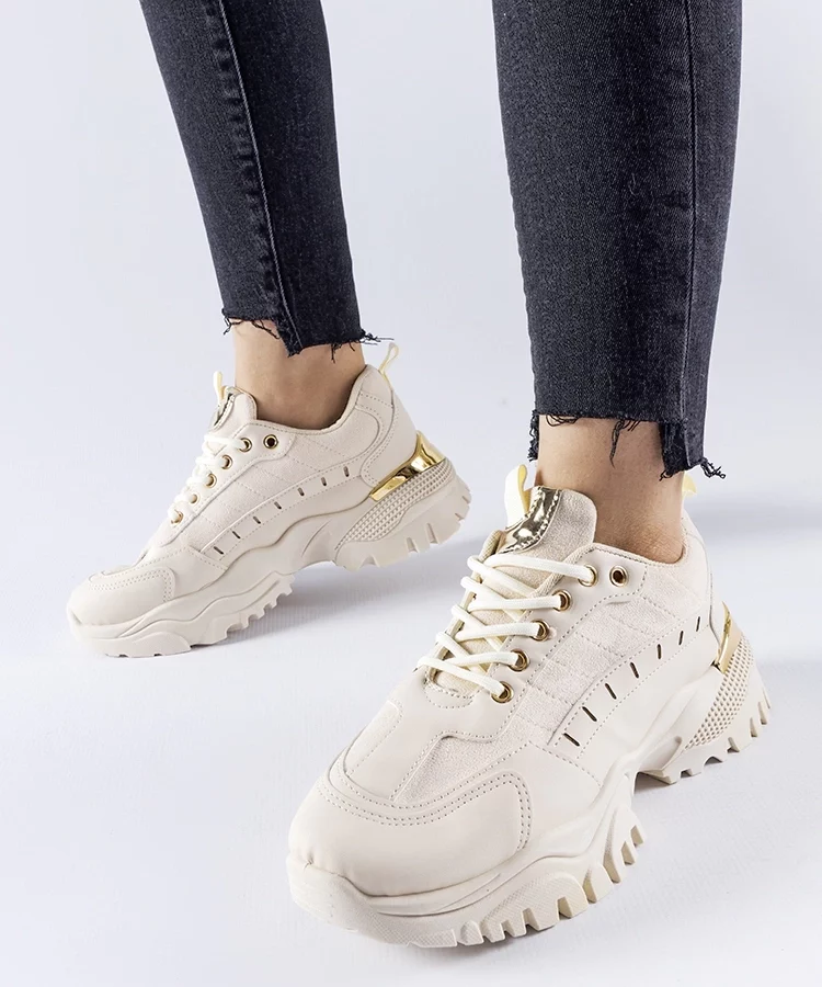 Beżowe sportowe sneakersy Laudes