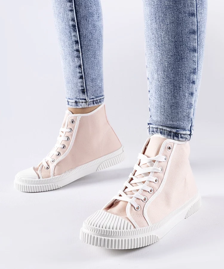 Różowe wysokie trampki Pozzuolo