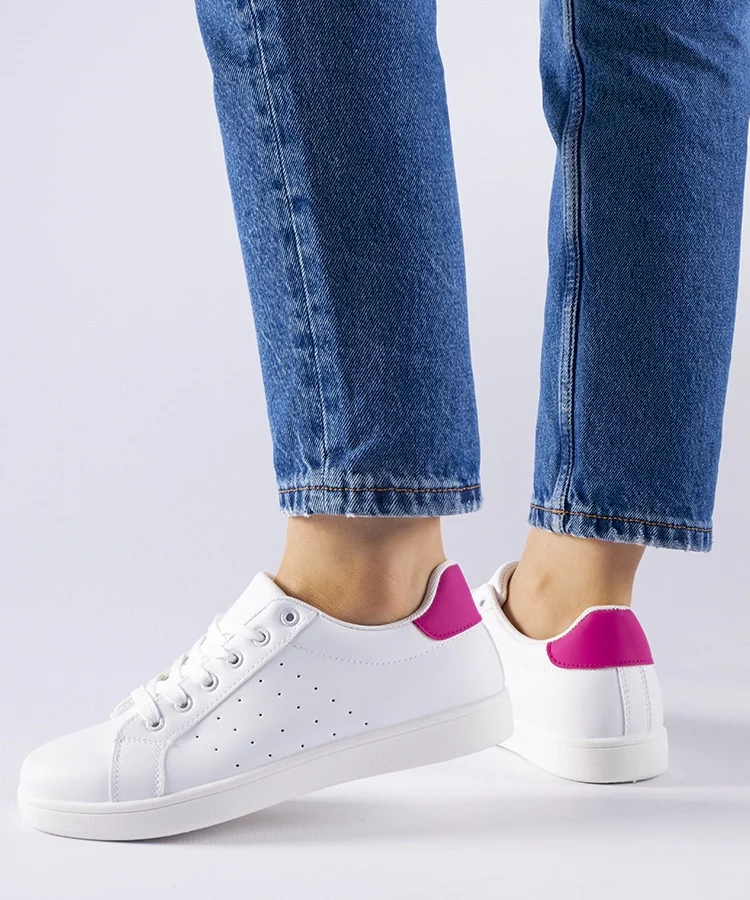 Biało-różowe sneakersy Bourassa