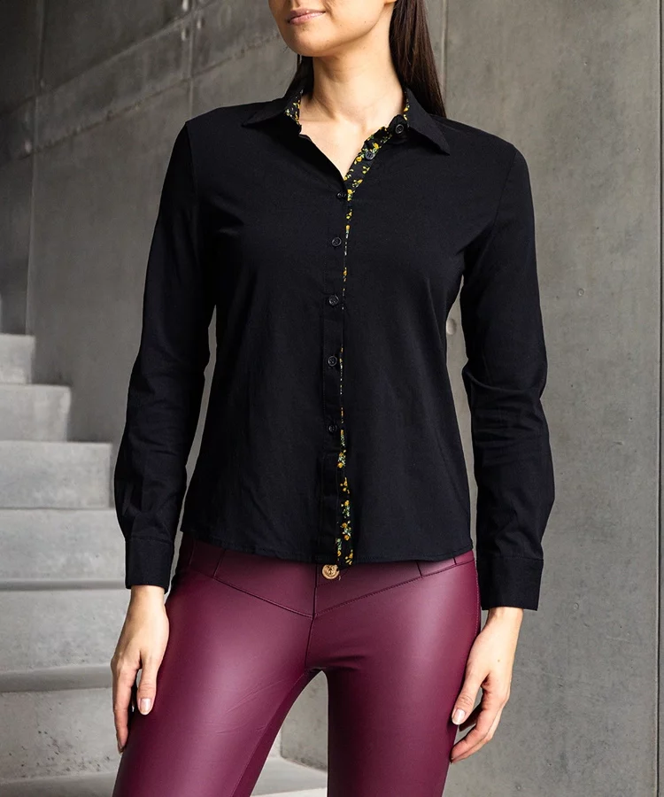 Czarna elegancka koszula Colila