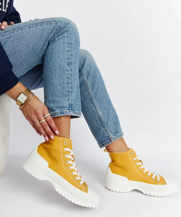 Żółte trampki za kostkę Ronchis