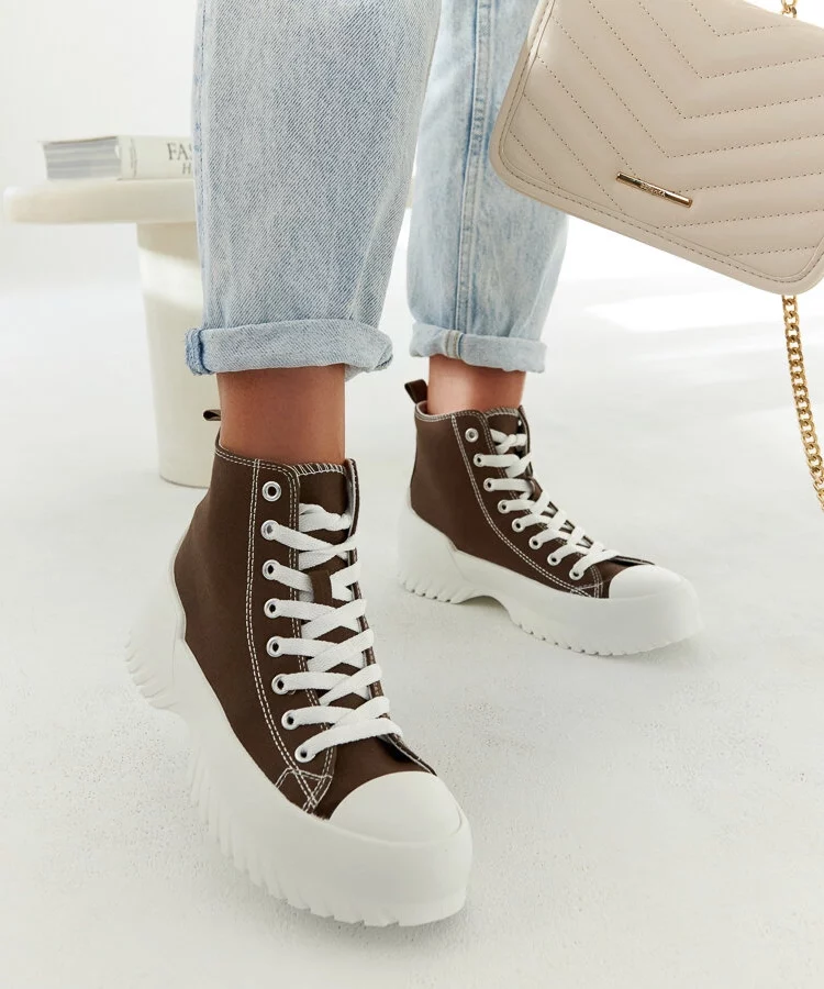 Zielone trampki za kostkę Ronchis