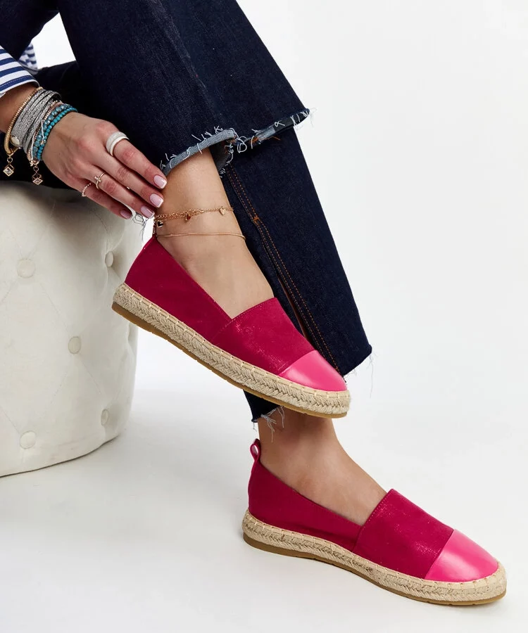 Różowe espadryle Carugo