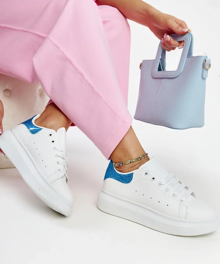 Białe sneakersy eko-skórzane Fatimah