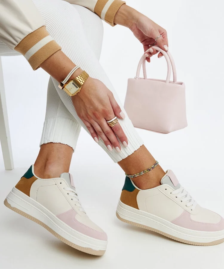 Sneakersy na platformie Cvita pastelowe