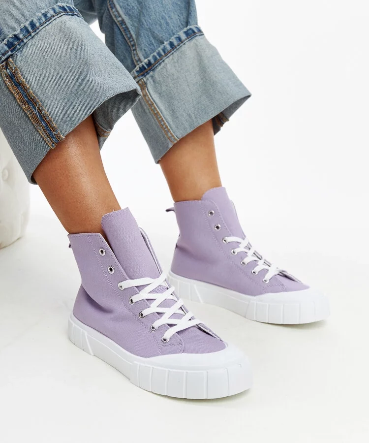 Fioletowe wysokie trampki Vinka