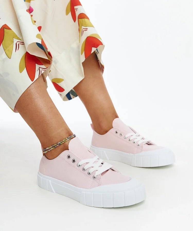 Różowe materiałowe trampki Eduarda