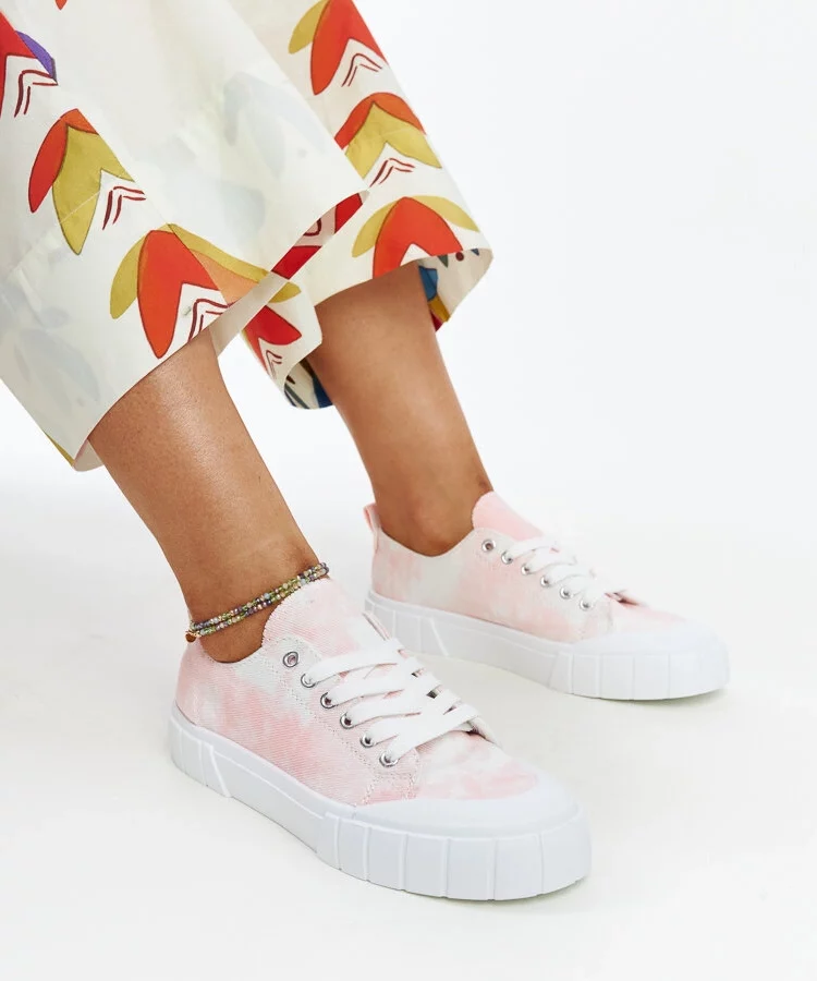 Różowe materiałowe trampki Jerina