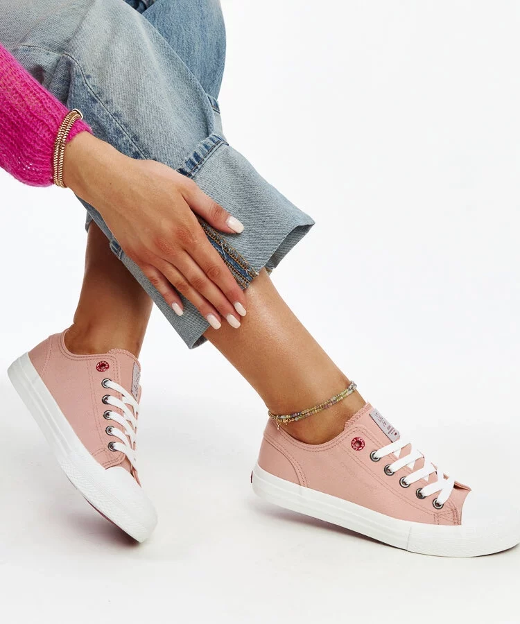 Różowe damskie trampki CROSS JEANS