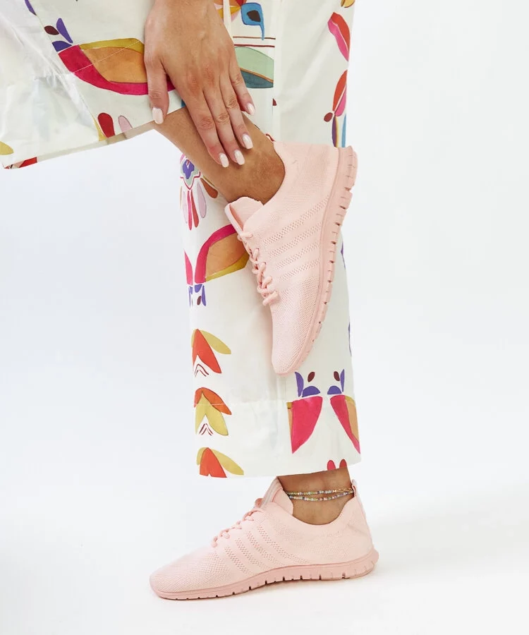 Różowe sneakersy sportowe Shukornia