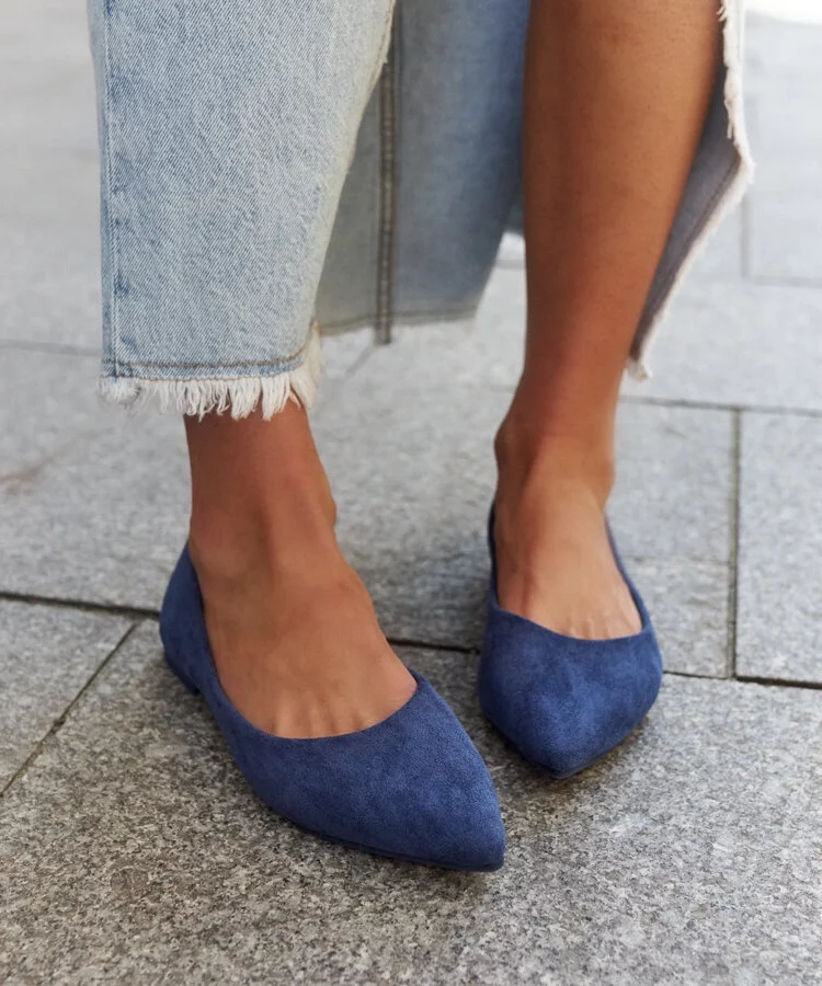 Balerinki ze szpiczastym noskiem Mays