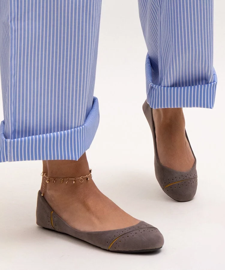 Szare klasyczne baleriny Dorris