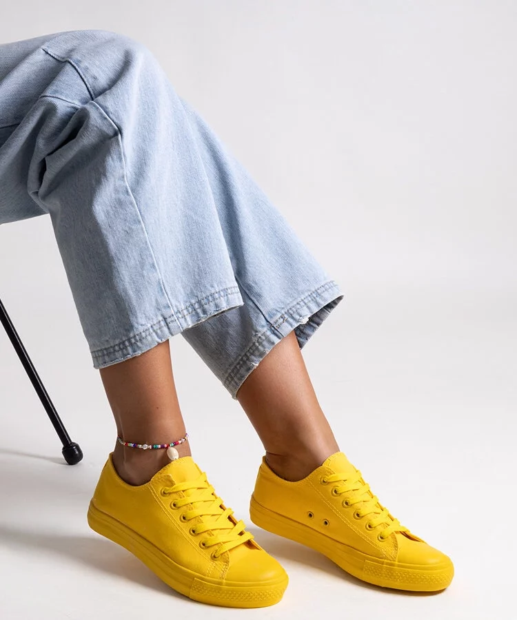 Żółte klasyczne trampki Nudar