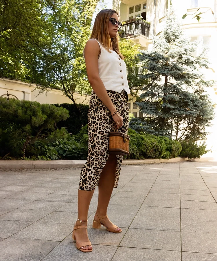 Brązowe sandałki na słupku Madea