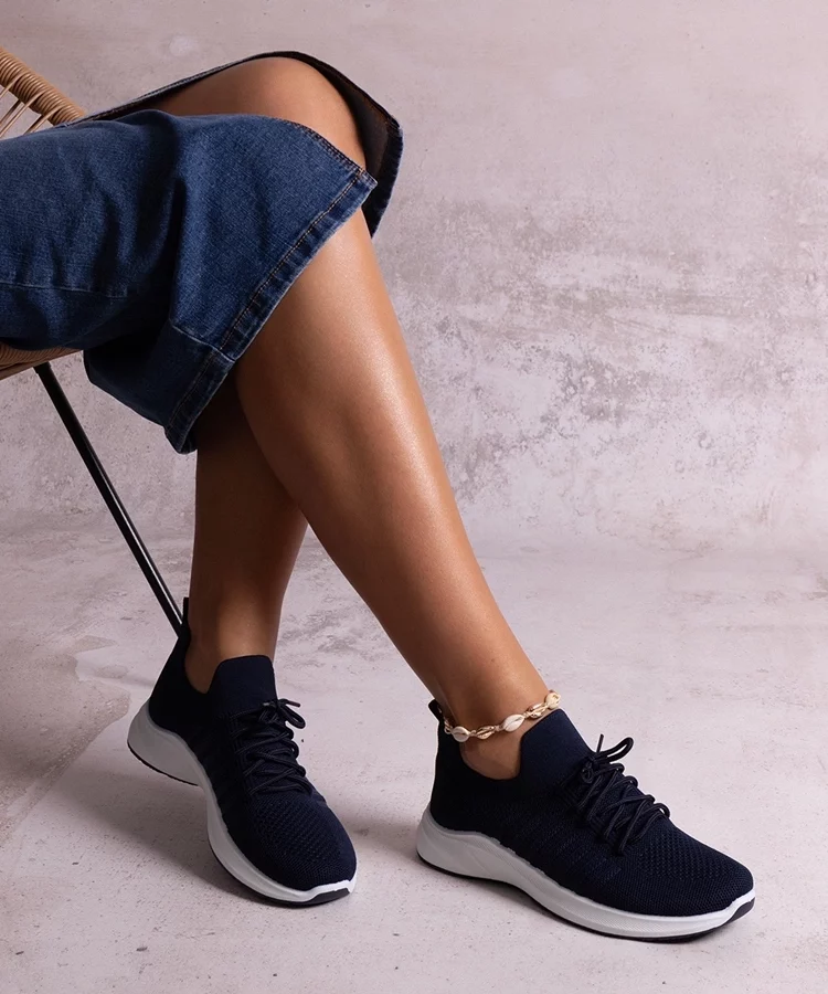 Granatowe sneakersy sportowe Muaza
