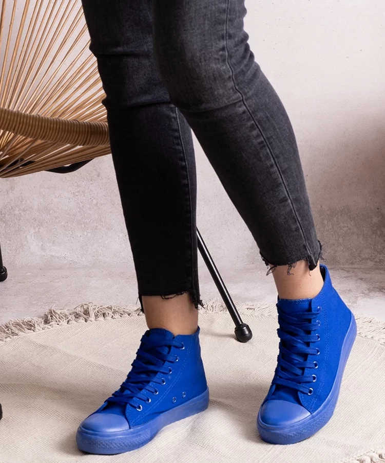 Niebieskie wysokie trampki Rafife