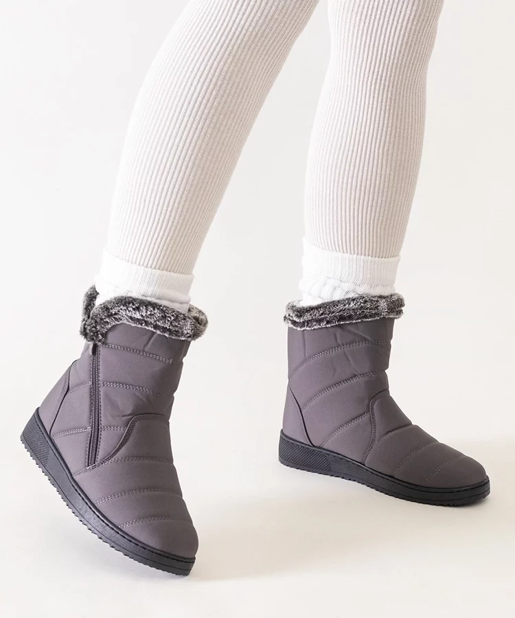 Szare śniegowce zdobione futerkiem Khitem