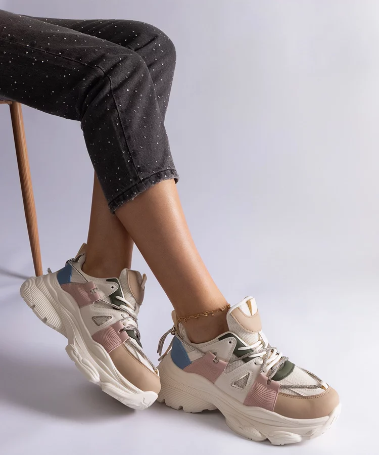 Wielokolorowe sneakersy sportowe damskie Ivett