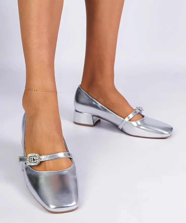 Srebrne eleganckie czółenka zdobione cyrkoniami Elifat