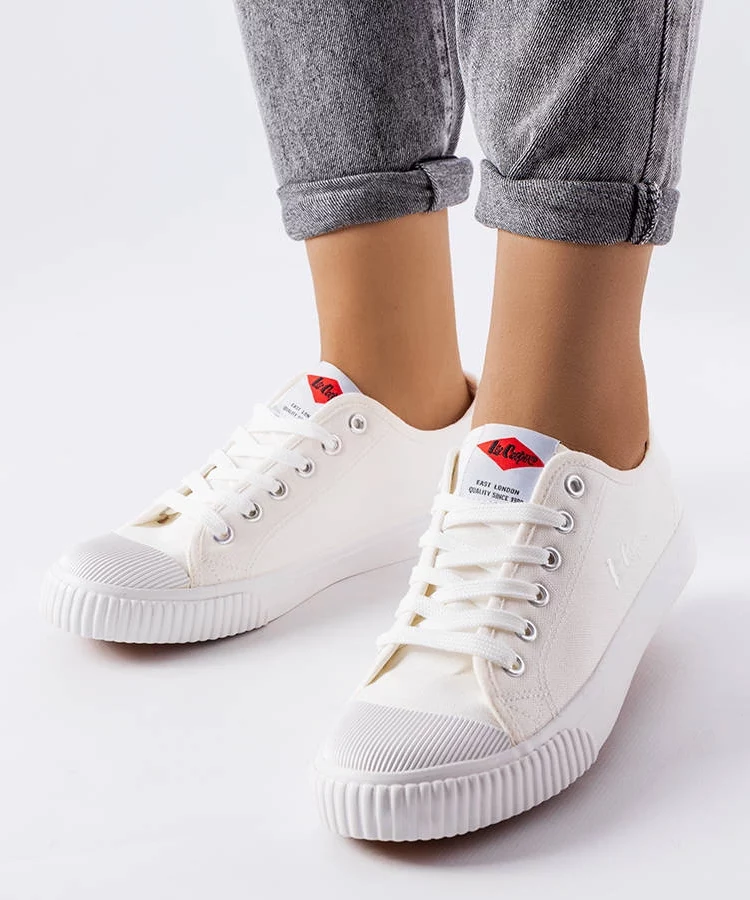 Białe trampki Lee Cooper LCW-23-44-1643L