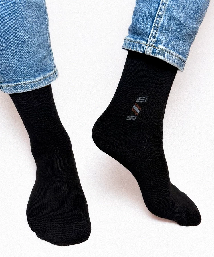 Czarne męskie ciepłe skarpetki Narus