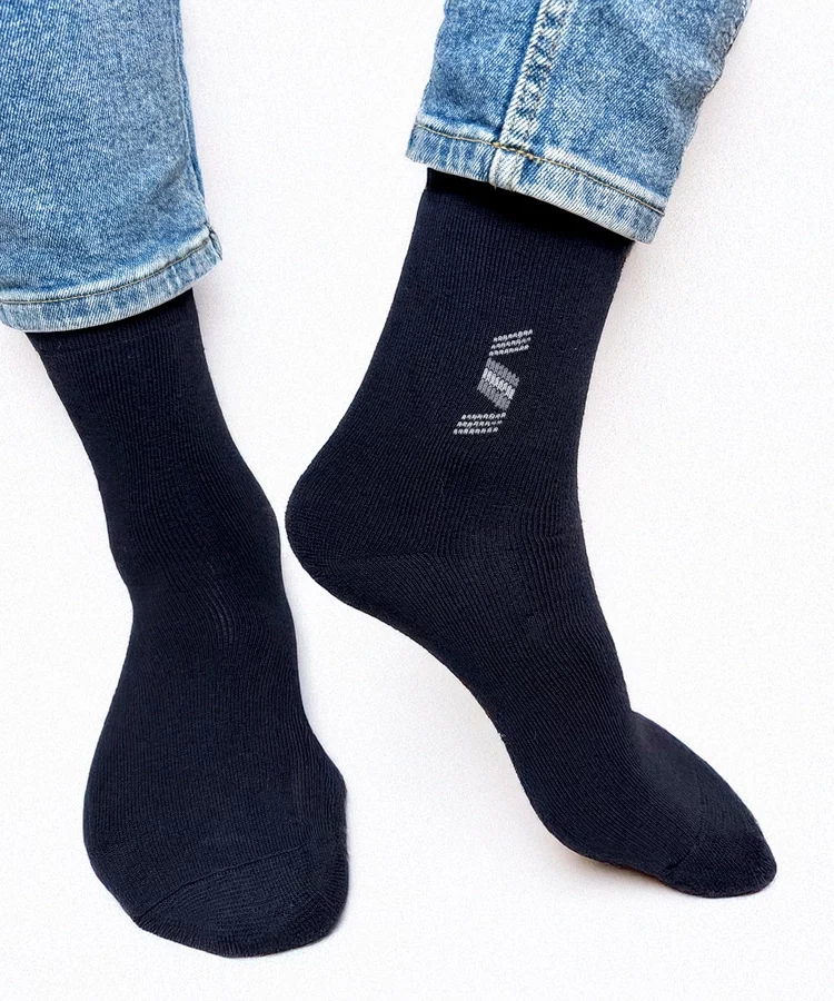 Granatowe męskie ciepłe skarpetki Narus