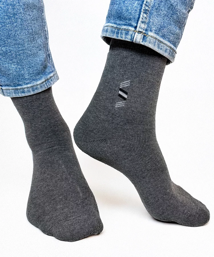 Szare męskie ciepłe skarpetki Narus