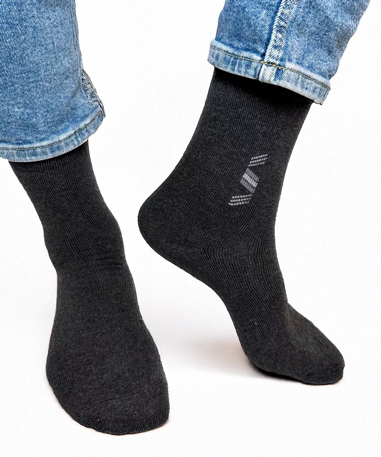 Ciemnoszare męskie ciepłe skarpetki Narus