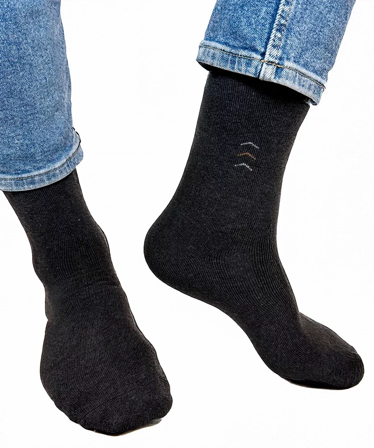 Ciemnoszare męskie ciepłe skarpetki Narus