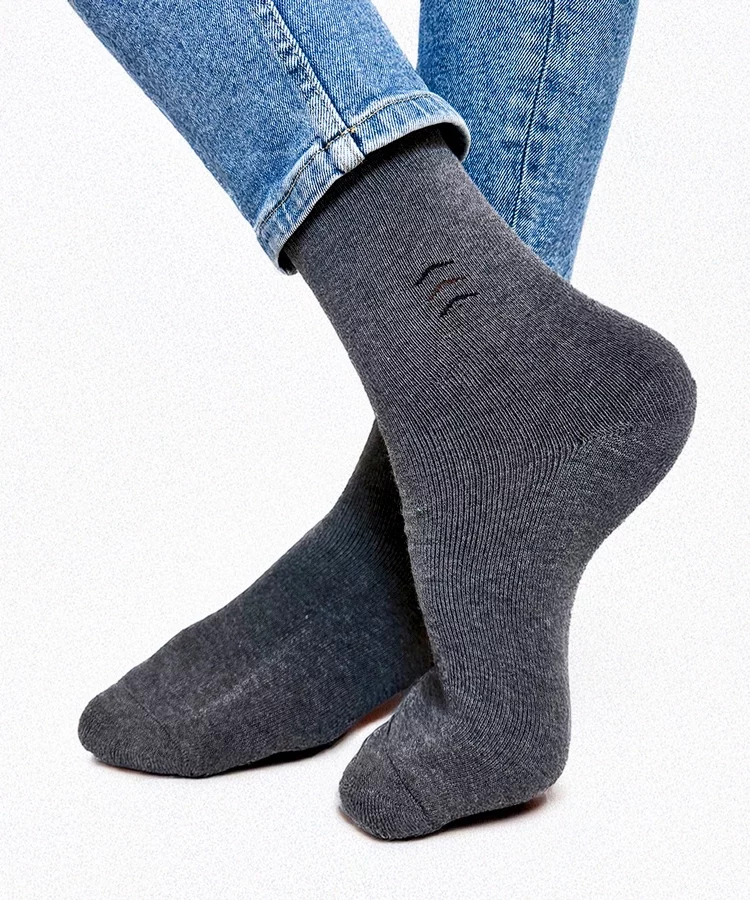 Szare męskie ciepłe skarpetki Narus