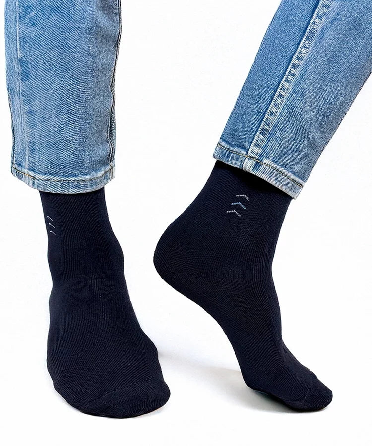 Granatowe męskie ciepłe skarpetki Narus