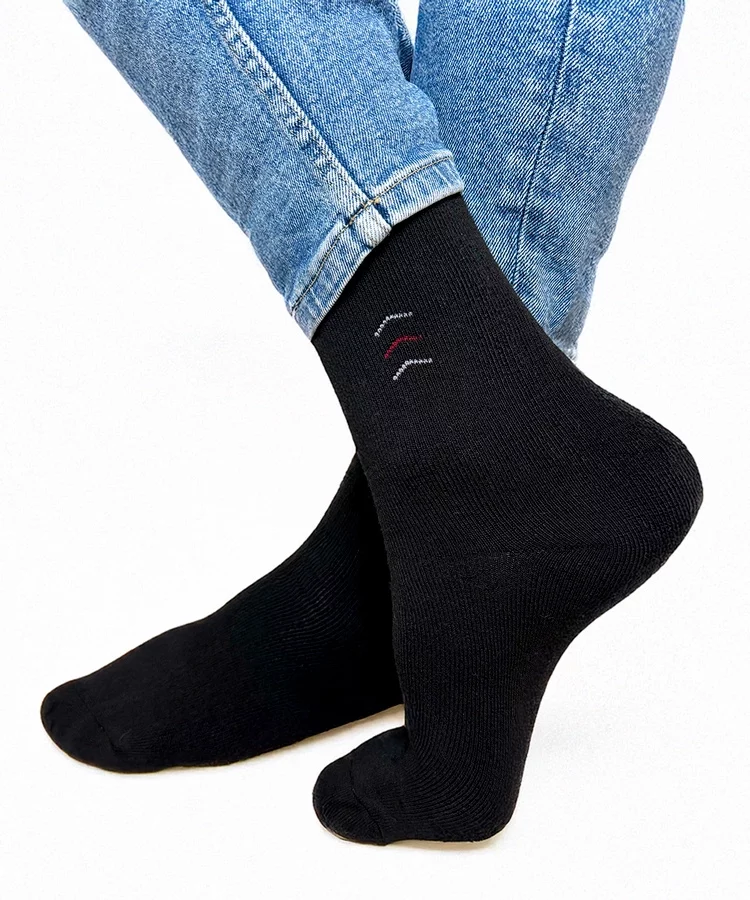 Czarne męskie ciepłe skarpetki Narus