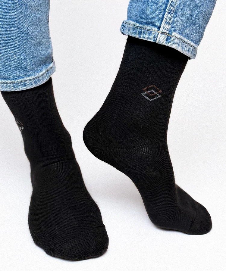 Czarne męskie ciepłe skarpetki Narus