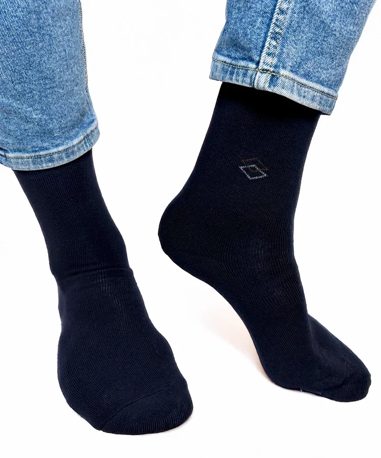 Granatowe męskie ciepłe skarpetki Narus