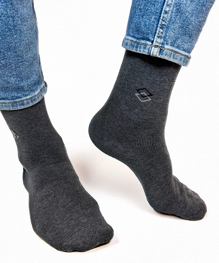 Szare męskie ciepłe skarpetki Narus