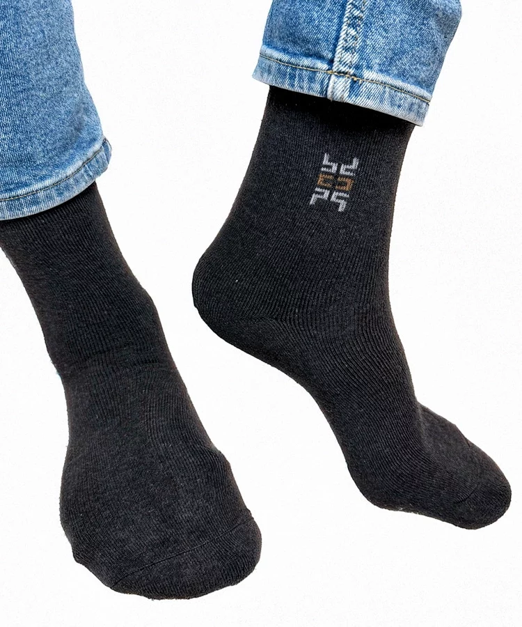 Ciemnoszare męskie ciepłe skarpetki Narus