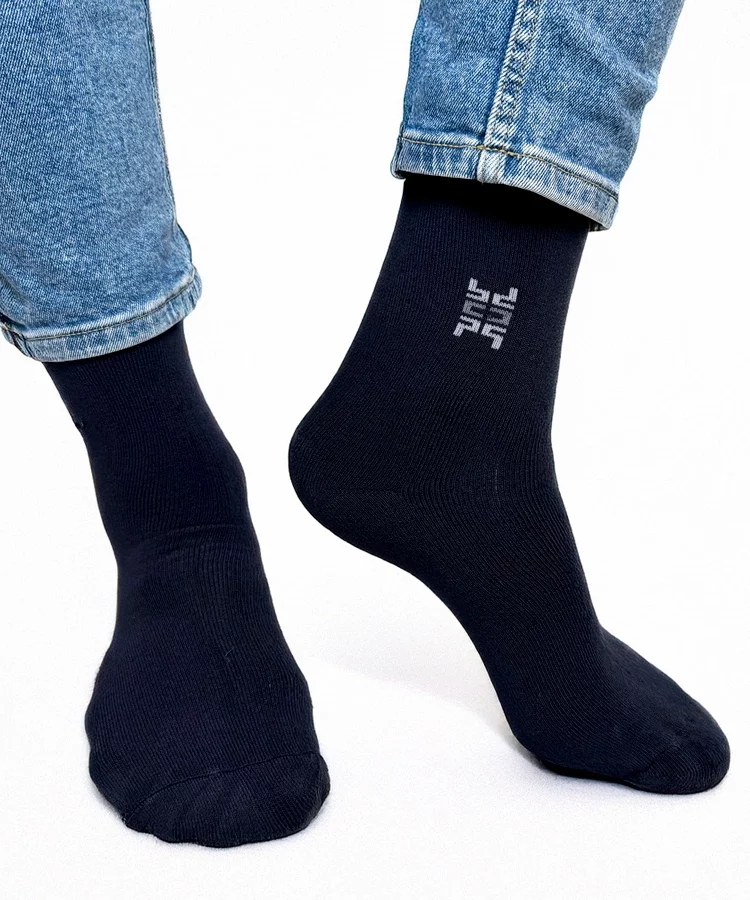 Granatowe męskie ciepłe skarpetki Narus