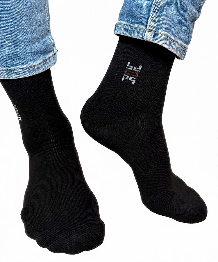 Czarne męskie ciepłe skarpetki Nerput