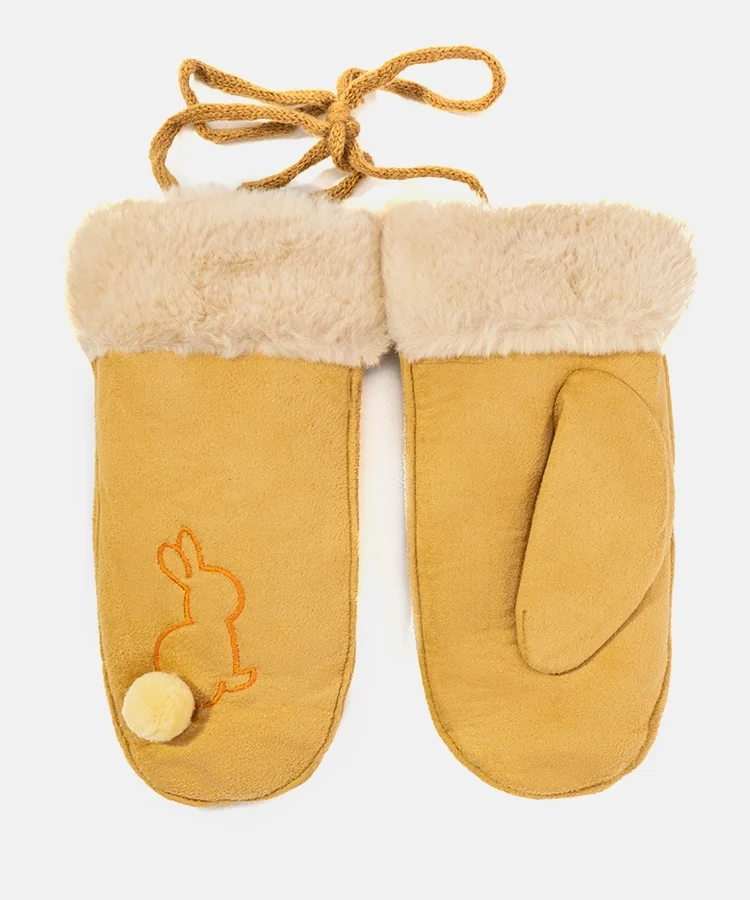 Żółte rękawiczki z króliczkiem Bannu