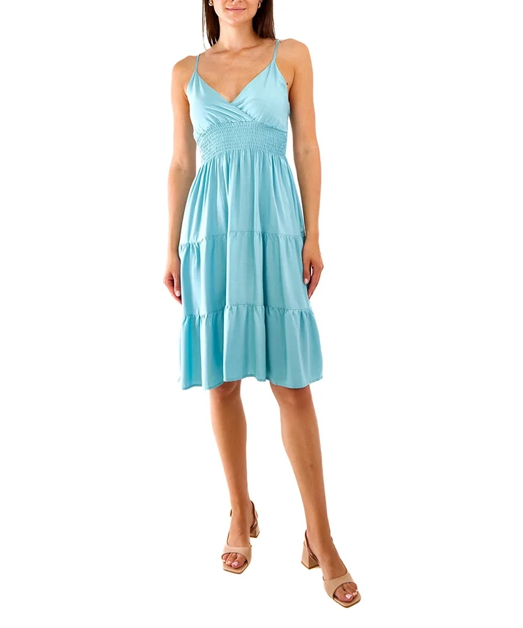 Niebieska sukienka rozkloszowana Fiorentini